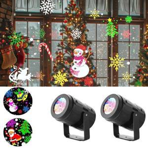 1/2PCS USB 전원 크리스마스 프로젝터 LED 요정 빛 16 패턴 밤 램프 침실 휴일 파티 장식