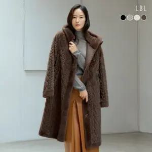 25FW 에센셜 FAUX 세이블 롱 코트