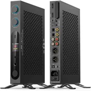 Fiio K19 듀얼 ES9039SPRO 데스크탑 DAC 하이파이 오디오 DSD512 31밴드 PEQ HDMI용 XMOS XU-316 (블랙)