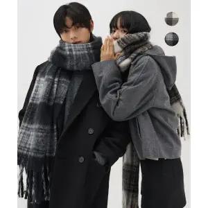 아워데이즈 OURDAYZ 넥워머 목도리 머플러 [1월 2일 배송] 브러쉬 볼드 롱 체크 [2컬러 S]