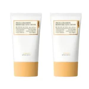 FULLY 쌀세라선크림 수분 선크림 50ml x 2개 SPF50+ PA++++ 화잘먹