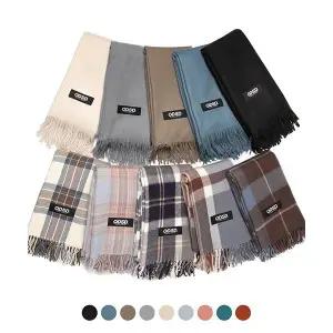 오드스튜디오 ODDSTUDIO 목도리 넥워머 머플러 베이직 니트 체크 - 32컬러