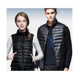 남성 여성 오리털 패딩 핫팩 조끼 베스트 초경량 핫팩주머니 6개포켓 특수설계 겨울