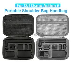 DJI 오즈모 액션 6 여행용 휴대용 숄더백 핸드백 PU 방수 보호 케이스 수납 가방 휴대용 케이스 액세서리