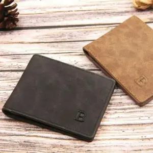 남성 학생 지갑 아들 선물 반지갑 스웨이드 반지갑