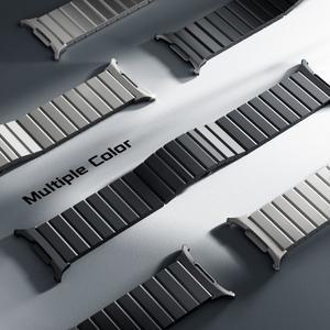 LULULOOK 삼성 갤럭시 워치 울트라 47mm용 티타늄 밴드 호환 DLC 코팅 너비 교체 시계 호환용 호환용