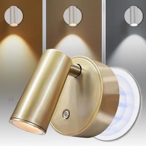 LED 조명 마그네틱 USB 충전식 벽 스포트라이트 터치 스위치 디밍이 가능 침대 옆 램프 무선 펀치 독서 등