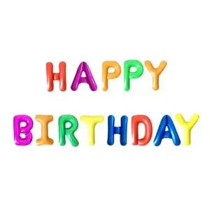 레인보우 HAPPYBIRTHDAY 이니셜 은박세트