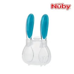 누비 트라이탄 토끼 스푼포크 케이스세트_블루