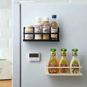 무타공 자석 거치대 2P 세트 주방 욕실 수납 선반 거치대 냉장고