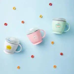 에디슨 프렌즈 흘림방지 스텐 한손빨대컵(공룡/흰토끼/오리) 3개