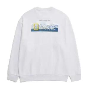 [매장정품] 내셔널지오그래픽NATIONALGEOGRAPHIC N233USW920 폴하스 빅 로고 세미 오버핏 노기모 맨투맨 M