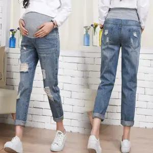 임산부 바게트 청바지 762 빅사이즈 데님 임부복 팬츠