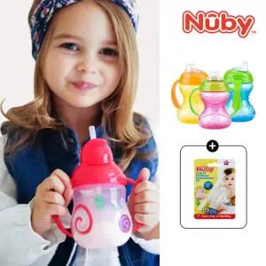 누비 클릭잇 스파우트컵 300ml_핑크+부품키트 증정