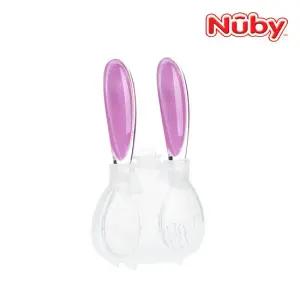 누비 트라이탄 토끼 스푼포크 케이스세트_핑크