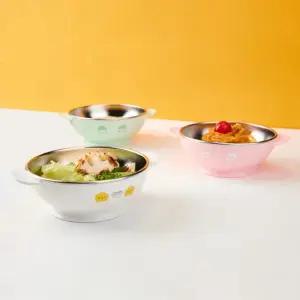 에디슨 프렌즈 논슬립 스텐 대접(공룡/흰토끼/오리) 3개