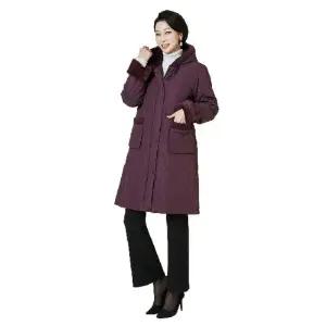 브리안 에코퍼 니트배색 퀼팅코트