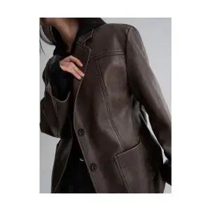 에잇세컨즈 8SECONDS 레더 블레이저 브라운 355X3ZLY3D 103956