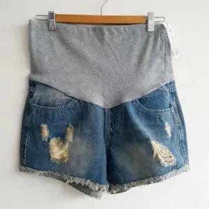 임산부 찢청 반바지 빅사이즈 데님 임부복 외출복 881