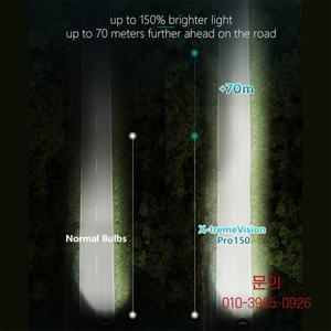 필립스 X-tremeVision Pro150 H1 H4 H7 H11 HB3 HB4 HIR2 자동차 할로겐 헤드라이트 9005 9006 9012 12V +1