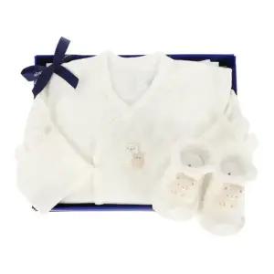 [갤러리아] (26년말띠임신축하,태교,출산)베어디모달배냇저고리+베어디모티브단말(A21-10105