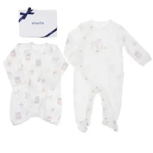 [갤러리아] (압소바말띠출산신생아배내옷)로빈뱀부배냇가운+우주복세트(A2C-1S)