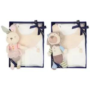 [갤러리아] (쌍둥이,말띠출산,백일,예쁜아기옷)베어디모달우주복+애착인형2세트(A1A-30605)