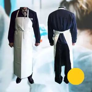 양면 수산물 안전용품 기름으로부터 앞치마(소)(65x90cm) 육류 물이나 횟집 방수 흰색