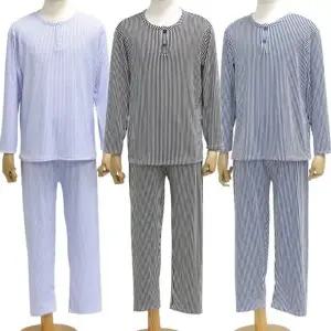 남성 기모 스트라이프 파자마 겨울수면 잠옷 상하세트 빅사이즈