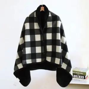 겨울용 극세사 보온 방한 담요 수면 망토