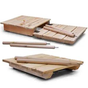 BUCK703 국내제작 원목 얼음썰매 3종 나무썰매 눈썰매장 보드