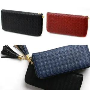 심플 메쉬 가죽 장지갑 여성지갑 반지갑 명함 카드