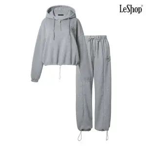 르샵 기모 후드 스트링 티셔츠 밴딩 롱 팬츠 셋업 DO4OW002A