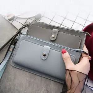 똑딱이 앞 포켓 가죽 장지갑 여성지갑 여자 반지갑 카드