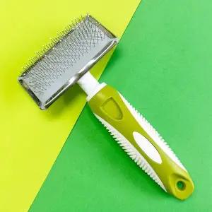 [셀러에이드]애완동물용 강아지원형빗 강아지슬리커브러쉬 엉킨털정리도구