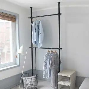 고품질 다용도걸이 봉 행거 부착 벽걸이 의류 천장 설치형 (WFFWOYG)