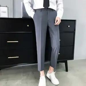 고품질 남자 용 일자 회사원 면접 바지 정장 슬랙스 핏 코디 (WFFWP2V)