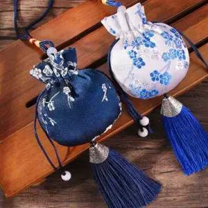 고품질 공단 설날 전통 한복 오방색 새해 복 주머니 선물 (WFFWS21)