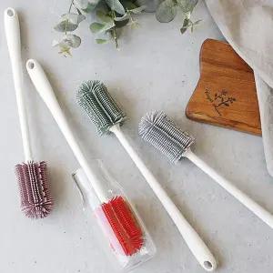 실리콘소재 실리콘젖병브러쉬 젖병브러쉬 세척솔 병솔세척용