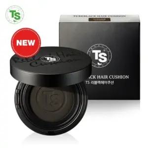 TS리블랙헤어쿠션 14g_ 네추럴블랙 두피 쿠션 효과 다크브라운 모발 헤어 워터프루 흑채 염색 ts