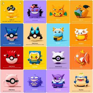 에어팟 프로 3 2025 케이스, 포켓몬 겐가르 싸이덕 애니메이션 보호 이어폰 실리콘 커버 에어팟 프로 3 커버 어린이용 펀다