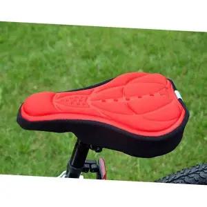 [하프클럽/]메모리폼 쿠션 자전거 안장커버 레드 안장쿠션