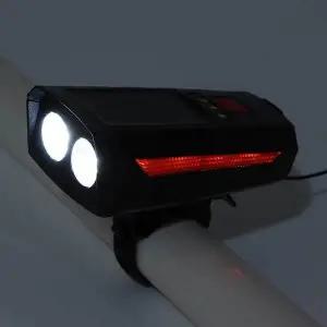 [하프클럽/]태양광 충전 자전거 벨 전조등 레드 2400mAh