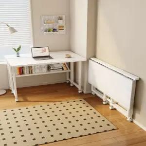 바퀴달린 접이식책상 슬림 컴퓨터 사이드 테이블 이동식