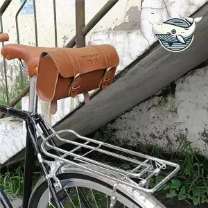 [하프클럽/]가죽 자전거 짐받이 가방 로드 전용 실용적