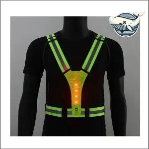 [하프클럽/]LED 자전거 안전 조끼 반사형 점멸기 발광