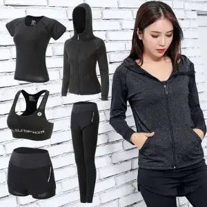 베이직 디자인 여성 5종 올인원 트레이닝복 세트 (WFG33MB)