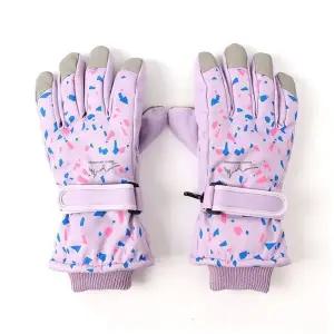 [하프클럽/]퍼플 방한 스포츠 스키장갑 터치 여성 논슬립 융기모