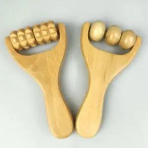 [셀러에이드]휴대용 나무 마사지기 지압 마사지 롤러