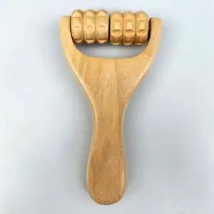 [오너클랜]휴대용 나무 마사지기 돌기형 수동 마사지 롤러